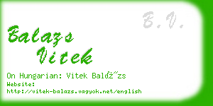 balazs vitek business card